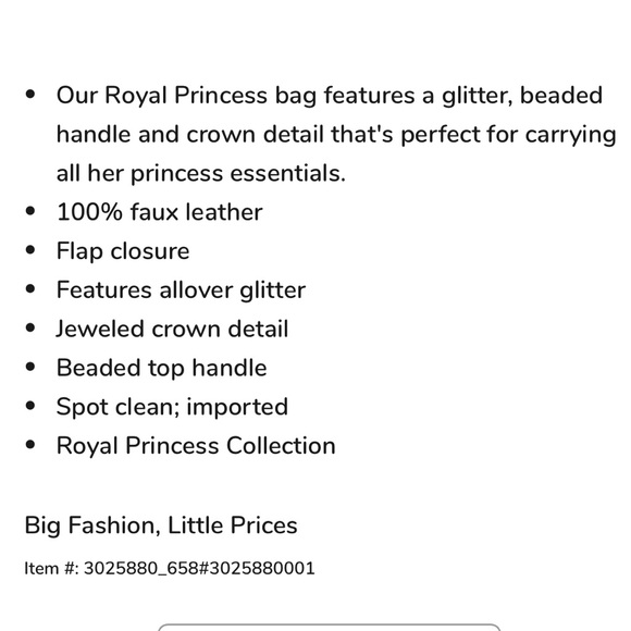 💕NWOT GYMBOREE Royal Princess Glitter Bag💕 - Picture 2 of 7